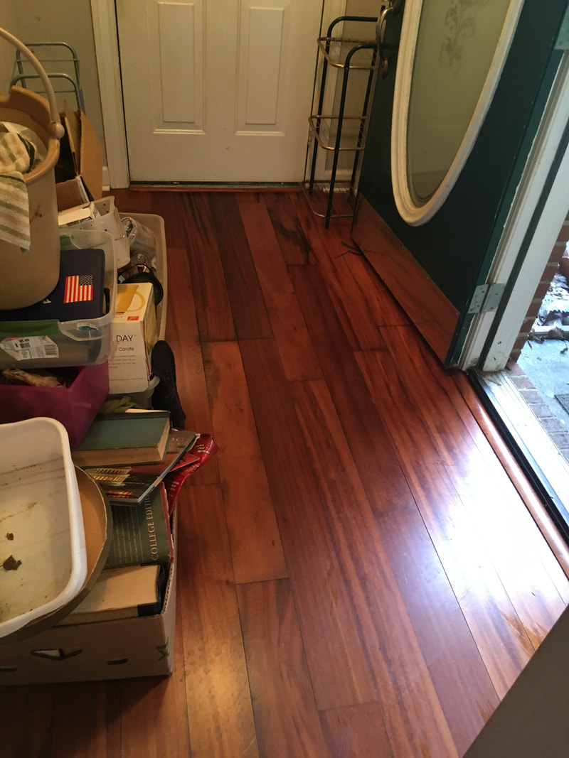 Professionally cleaned hoarding hallway